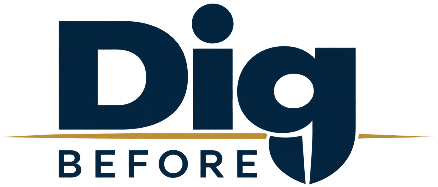 Dig Before logo