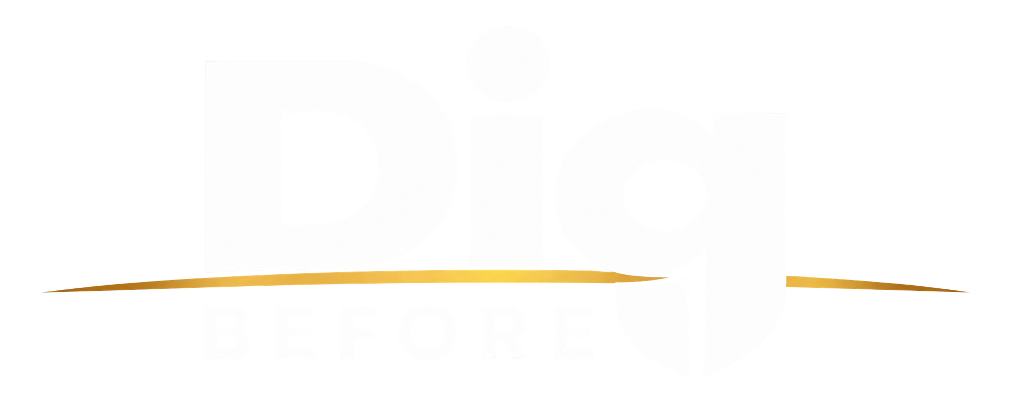 Dig Before Logo White